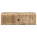 vidaXL Table d'appoint murale Chêne artisanal 59 x 34 5 x 17 cm
