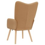 Chaise relaxante vidaXL en tissu beige imitation laine bouclée