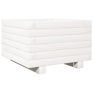 vidaXL Jardinière blanc 40x40x26 5 cm bois de pin massif