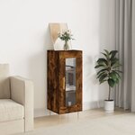 vidaXL Buffet Chêne fumé 34 5x34x90 cm Bois d'ingénierie