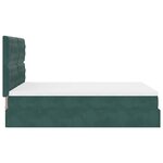 vidaXL Cadre de lit ottoman avec matelas vert foncé 140x200 cm velours