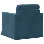 vidaXL Canapé Bleu 78 x 78 x 80 cm Velours