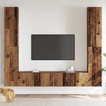 vidaXL Meuble TV 6 Pièces Marron 221 x 30 x 180 cm Bois d'ingénierie