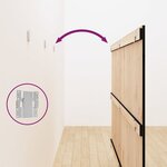 vidaXL Tête de lit murale Noir 204x3x110 cm Bois massif de pin