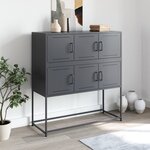 vidaXL Buffet anthracite 100 5x39x107 cm acier