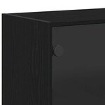vidaXL Buffet Chêne noir 102 x 37 x 75 5 cm Bois d'ingénierie