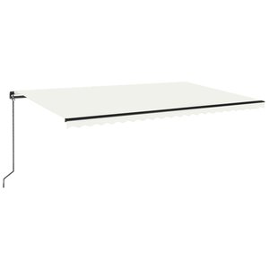 vidaXL Auvent manuel rétractable 500x350 cm Crème