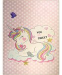 Tapis enfant LICORNE SWEET 80 x 150 cm - Rose