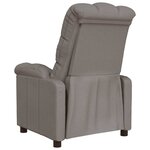 vidaXL Fauteuil inclinable Taupe Tissu