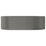 vidaXL Lit surélevé de jardin Gris 212x140x68cm Acier galvanisé