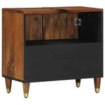 vidaXL Armoire d'évier avec stockage Marron miel 62 x 33 x 58 cm
