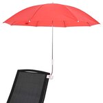 vidaXL Parapluie avec pince 2 Pièces Rouge brique Ø 105 x 86 cm