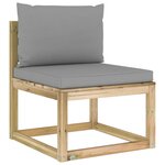 Vidaxl salon de jardin 10 pièces avec coussins bois de pin imprégné