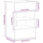 vidaXL Meuble TV Noir 40 x 30 x 60 5 cm Bois d'ingénierie