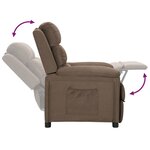vidaXL Fauteuil inclinable Taupe Tissu