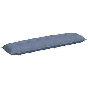 vidaXL Coussin de Dos Bleu 200 x 50 cm Tissu en velours côtelé