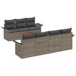 vidaXL Ensemble de canapé de jardin 8 Pièces Gris 55 x 55 x 37 cm