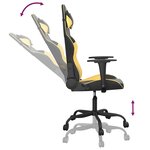 vidaXL Chaise de jeu de massage Noir et doré Similicuir