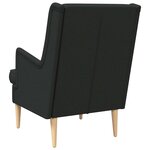 vidaXL Fauteuil Noir Tissu