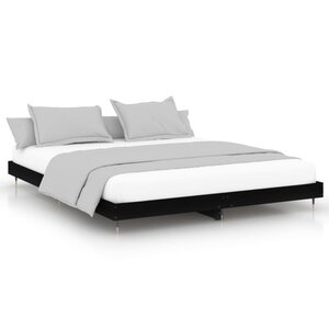 vidaXL Cadre de lit sans matelas noir 120x200 cm