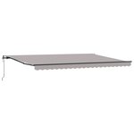 vidaXL Auvent Rétractable Gris clair 500 × 350 cm tissu