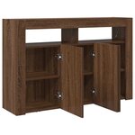 vidaXL Buffet Chêne marron 116 x 30 x 75 cm Bois d'ingénierie