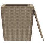 vidaXL Table de jardin avec couvercle amovible marron clair PP