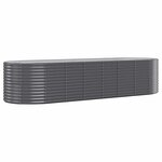 vidaXL Lit surélevé de jardin Acier galvanisé Anthracite
