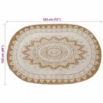 vidaXL Tapis Marron 122 x 183 cm Jute