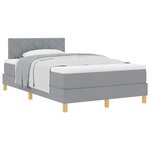 vidaXL Lit à ressorts avec matelas Gris clair 120 x 200 cm tissu