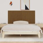 vidaXL Tête de lit murale Marron miel 185x3x90 cm Bois massif de pin