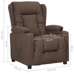vidaXL Fauteuil Taupe Tissu