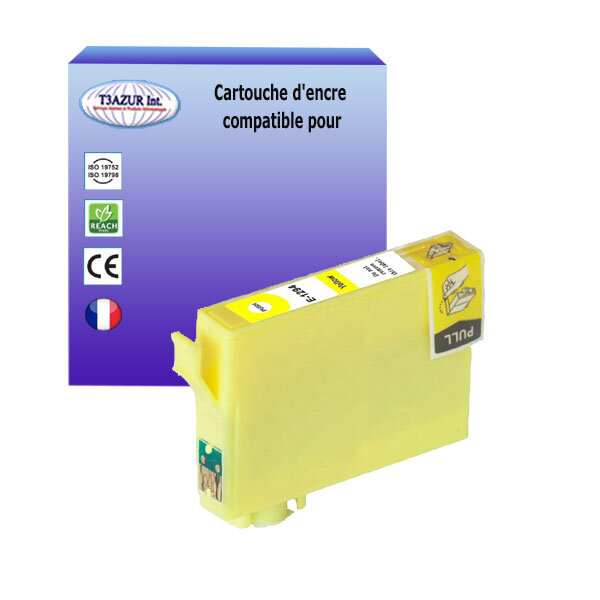 Cartouche Compatible pour Epson Stylus Office BX625FWD, BX630FW, BX635FWD, BX925FWD, BX935FWD remplace Epson T1294 Jaune - T3AZUR