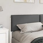 vidaXL Tête de lit capitonnée Blanc et gris clair 180 cm Pin massif