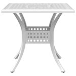 vidaXL Ensemble de bistro 3 Pièces blanc aluminium coulé