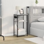 vidaXL Cabinet de chevet Sonoma gris 28.1 x 40.9 x 75 cm