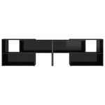 vidaXL Meuble TV Noir brillant 149x30x52 cm Bois d'ingénierie