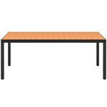 vidaXL Table de jardin Marron 185 x 90 x 74 cm Aluminium et WPC