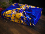 Emballage Furoshiki Carédeau Maison Créatrice Papier Cadeau Réutilisable Coton Satin Luxe Quand la terre flirte Fabriqué en France Taille L