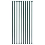 vidaXL Poteau de jardin 10 Pièces 1 m Métal Vert