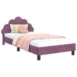 vidaXL Cadre de lit pour enfants avec tête de lit Pourpre 90 x 200 cm