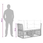 vidaXL Ensemble de canapé de jardin 4 Pièces Beige polyrotin