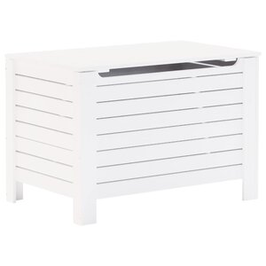 vidaXL Boîte de rangement avec couvercle RANA blanc bois massif de pin