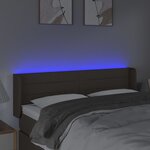 vidaXL Tête de lit à LED Taupe 147x16x78/88 cm Tissu