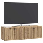vidaXL Meuble TV mural 98 x 31 x 30 cm Chêne artisanal