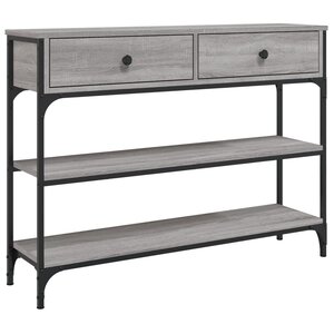 vidaXL Table console sonoma gris 100x25x75 cm bois d'ingénierie