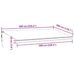 vidaXL Auvent rétractable automatique marron 600x300 cm