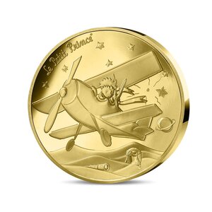 Le Petit Prince Monnaie de 50€ Or BE avion