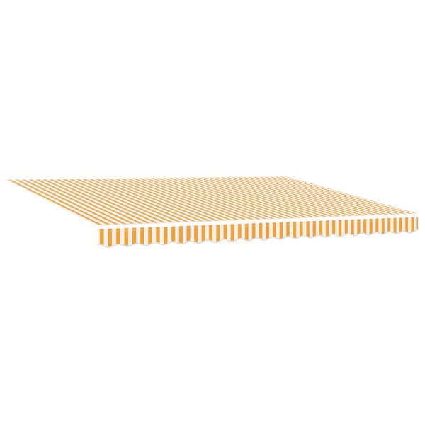 vidaXL Auvent rétractable automatique orange et blanc 450x300 cm