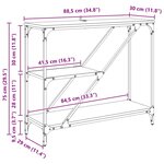 vidaXL Table console Bois Ancien 88 5 x 30 x 75 cm Bois d'ingénierie